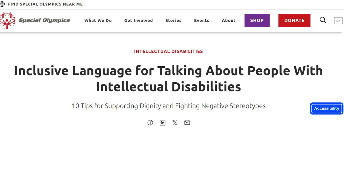 Inclusive Language for Talking About People With Intellectual Disabilities.